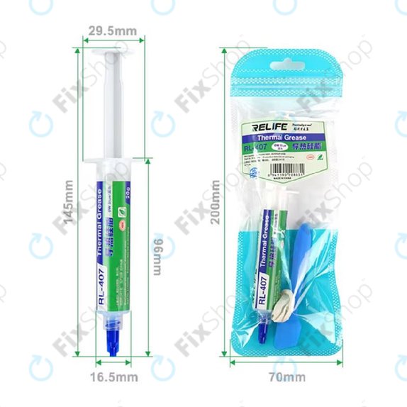Θερμική πάστα σιλικόνης Relife RL-407, 6 W/mK, 20g, μπλε