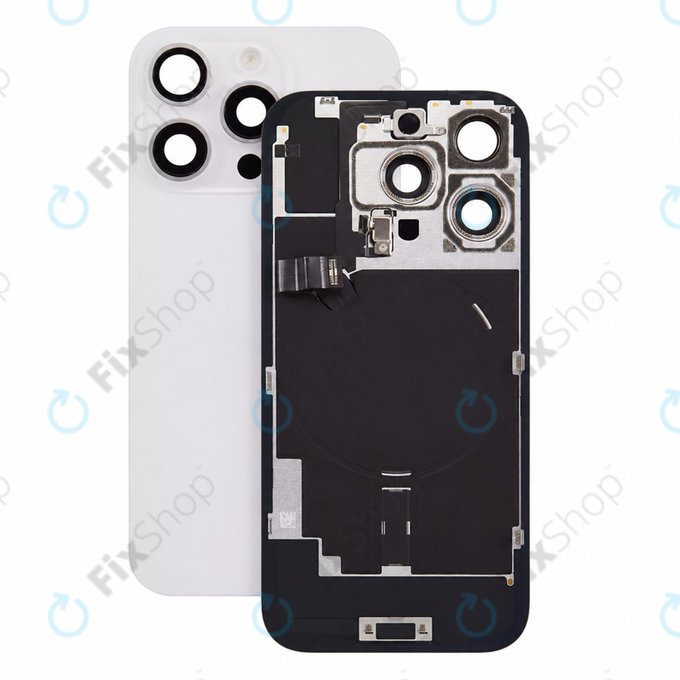 Γυαλί πίσω περιβλήματος για iPhone 16 Pro, White Titanium, Pulled A
