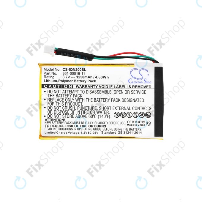 Battery για Garmin Nuvi 200 | 200W | 205 | 205T | 205W | 205WT | 250 | 252W | 255 | 255T | 255W | 255WT | 260 | 260W | 260WT | 270 | 010-00621-10 | 361-00019-11 | 1250mAh | HQ