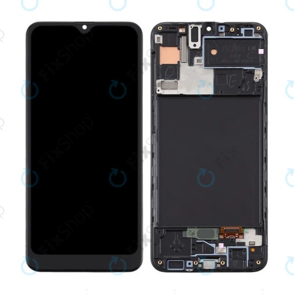 Συγκρότημα οθόνης για Samsung A30s, A307F, Prism Crush Black, Aftermarket