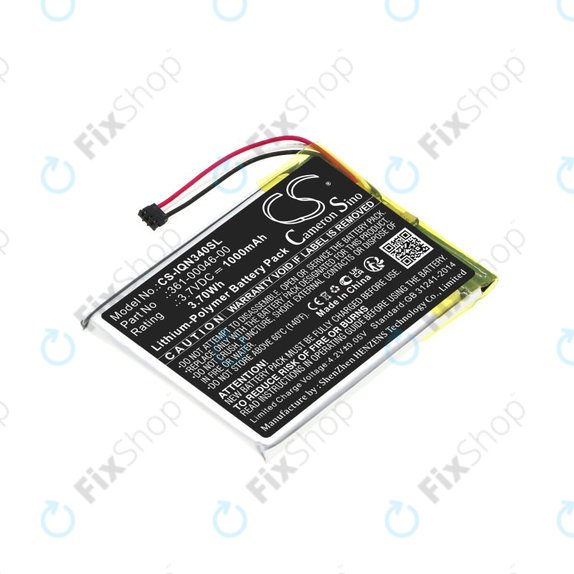 Μπαταρία για Garmin Dash Cam 20, Nuvi 3400, 1000mAh, Li-Pol, 3.7V, 361-00046-00, HQ