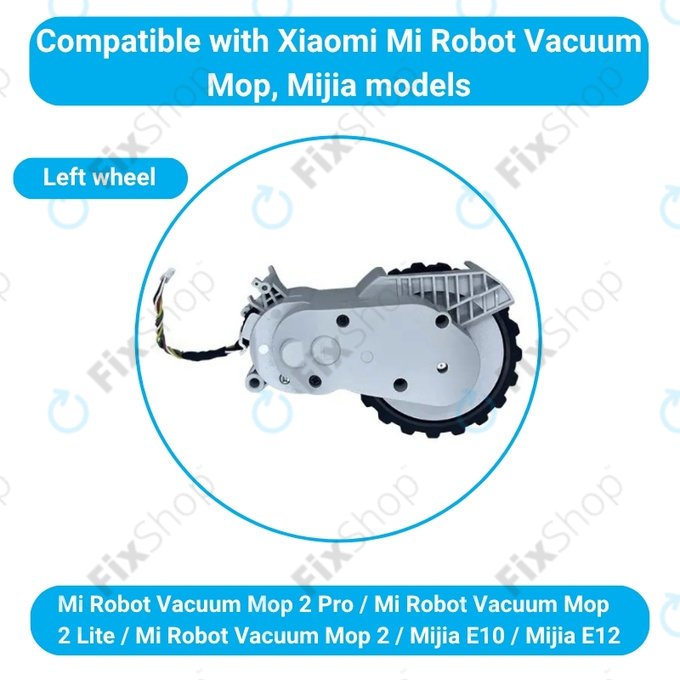 Τροχός με Κινητήρα (Αριστερός) για Xiaomi Mijia E10 | E12 | Mi Robot Vacuum Mop 2 Lite | 2 Pro | Λευκό | White