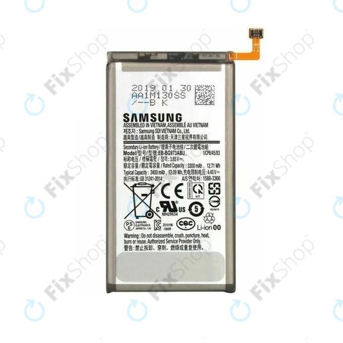 Battery για Samsung S10 G973F | GH82-18826A | EB-BG973ABU | 3400mAh | Service Pack