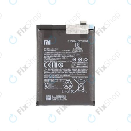 Μπαταρία για Xiaomi Redmi Note 10, Note 10S M2101K7BG M2101K7BI, BN59, 5000mAh, 46020000645Z, Service Pack