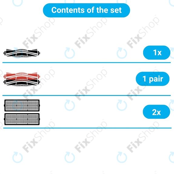 Σετ ανταλλακτικών για Bissell Crosswave 17132, 2225N, 2582N, 3551N (1x περιστρεφόμενη βούρτσα για χαλιά, 1 ζεύγος περιστρεφόμενων βουρτσών για διάφορες επιφάνειες, 2x Φίλτρο)