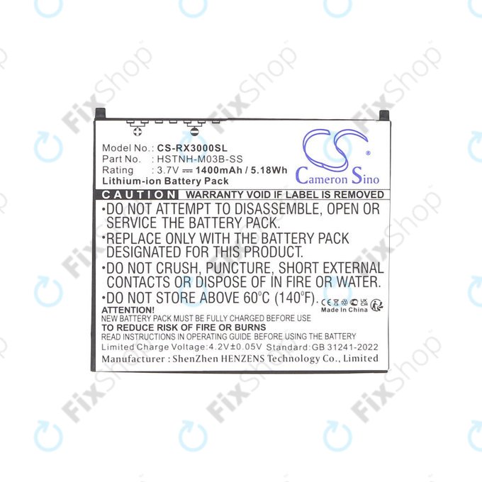 Μπαταρία για HP Compaq iPAQ rx3000, rx3115, rx3700, hx2110, hx2790, 1400mAh, Li-Ion, 3.7V, HSTNH-M03B-SS, HQ