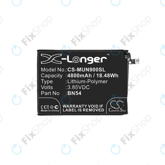 Μπαταρία για Xiaomi Redmi 9 M2004J19G, 4800mAh, Li-Pol, 3.85 V, BN54, HQ