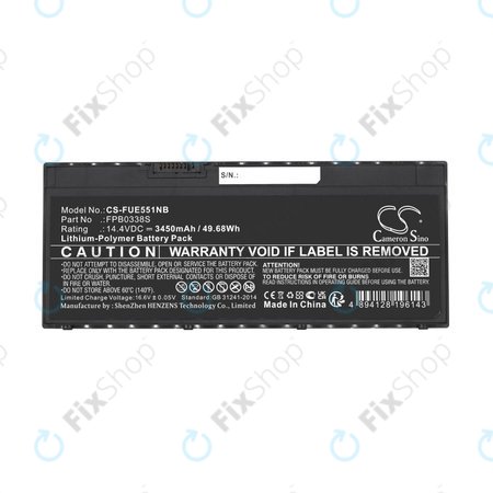 Μπαταρία για Fujitsu Lifebook E4411, E448, E458, 3450mAh, Li-Pol, 14.4V, FPB0338S, HQ