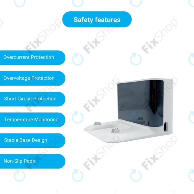 Σταθμοί Φόρτισης για Xiaomi Roborock S5 Max | S6 Pure | S6 MaxV | S7 | S7 MaxV | Q7 | Q7 Max | Μαύρο | Black