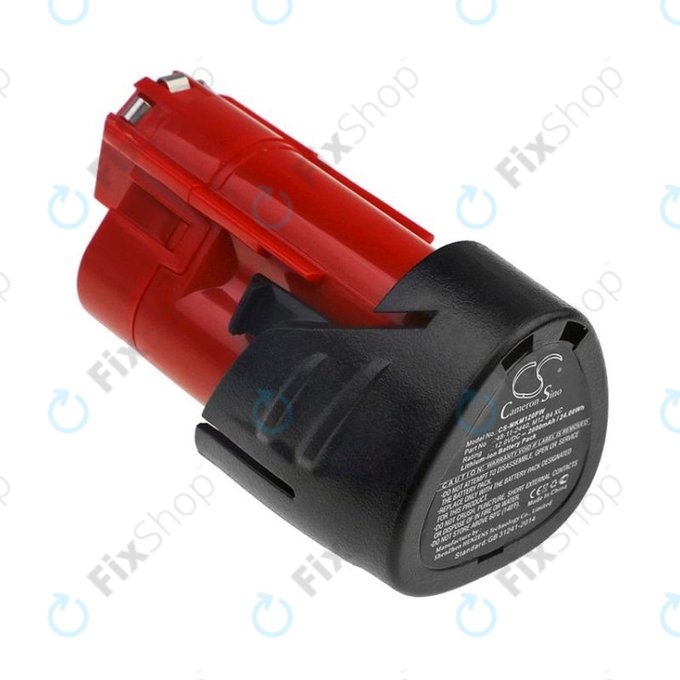 Μπαταρία για Milwaukee C12, M12, 2000mAh, Li-Ion, 12V, 48-11-2440, HQ