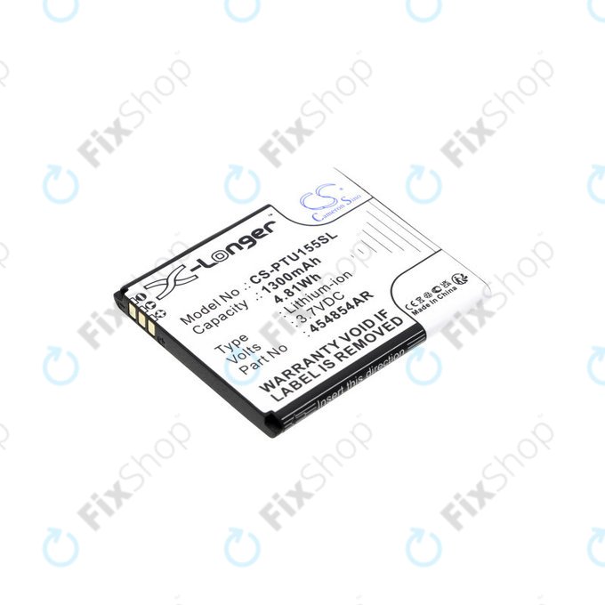 Μπαταρία για Panasonic Kx-Tu150, Kx-Tu150exr, 1300mAh, Li-Ion, 3.7V, 454854AR, HQ