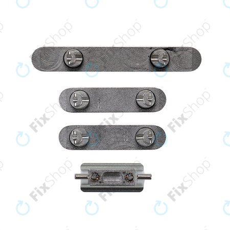 Σετ Πλαϊνών Κουμπιών για iPhone XS Max | Λειτουργίας + Έντασης + Σίγασης | Διαστημικό Γκρι | Space Gray