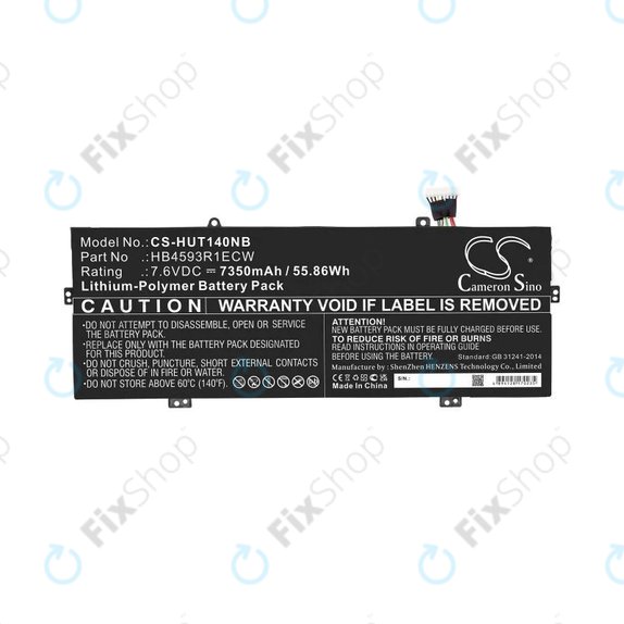 Μπαταρία για Huawei MateBook X Pro, HB4593R1ECW, 7350mAh, HQ