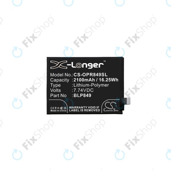 Μπαταρία για Realme GT 5G RMX2202, GT Neo RMX3031, BLP849, 2100mAh, HQ