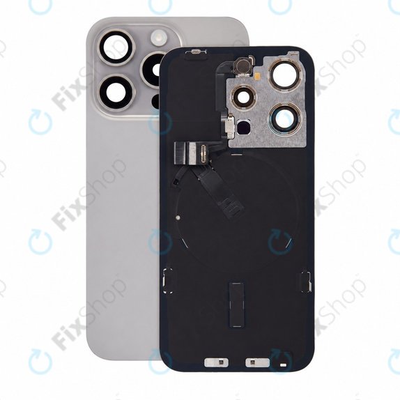 Γυαλί πίσω περιβλήματος για iPhone 15 Pro, Natural Titanium, Pulled A