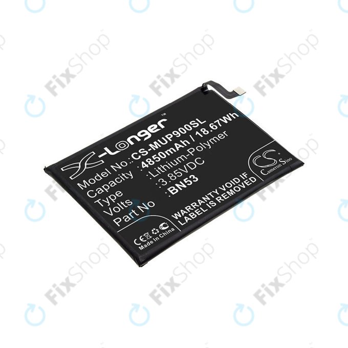 Μπαταρία για Xiaomi Redmi Note 9 Pro, 4850mAh, Li-Pol, 3.85 V, BN53, HQ