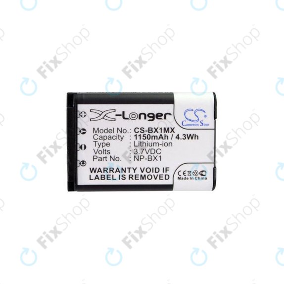 Battery για Sony Cyber-shot DSC-RX1 | RX100 | WX300 | WX500 | HX-series | Handycam HDR-CX440 | NP-BX1 | Li-Ion | 1150mAh | HQ