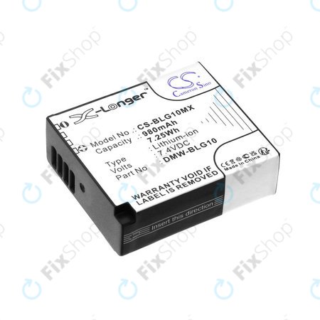 Μπαταρία για Leica D-Lux Type 109, Panasonic Lumix DMC-GF3, GX7, LX100, 980mAh, Li-Ion, 7.4V, DMW-BLG10, HQ