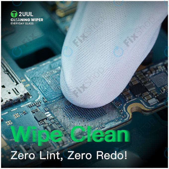 Πανάκια καθαρισμού γυαλιού χωρίς χνούδι, 2UUL CL05, 4x100τμχ/κουτί