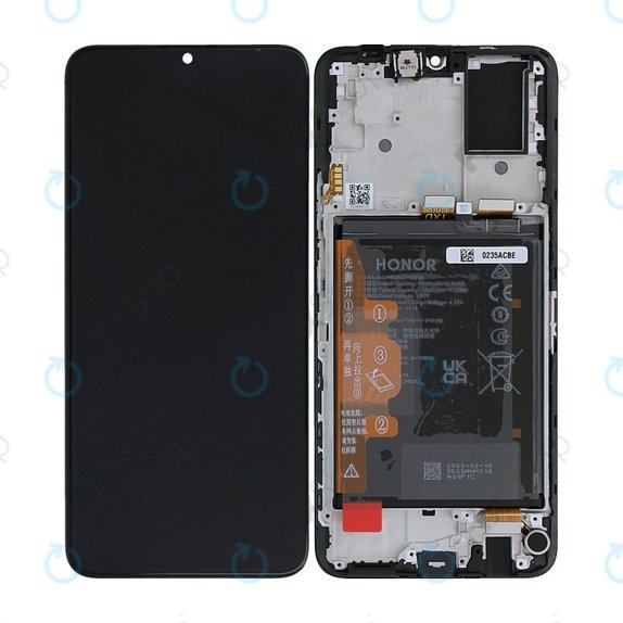 Συγκρότημα οθόνης με μπαταρία για Honor X7, CMA-LX2, 0235ACBE, Μαύρο, Black, Service Pack