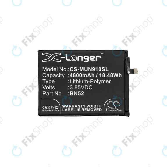 Battery για Xiaomi Redmi Note 9 Pro | BN52 | 4800mAh | HQ
