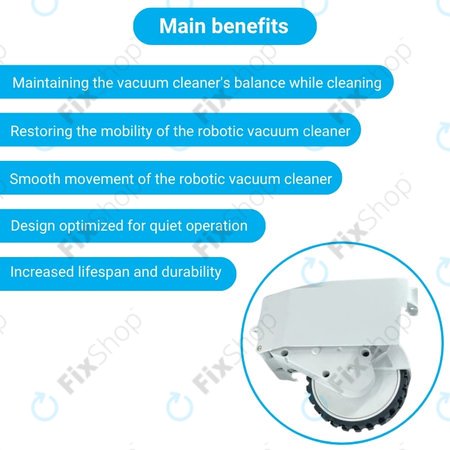 Τροχός με Κινητήρα (Δεξιός) για Xiaomi Viomi S9 | Λευκό | White