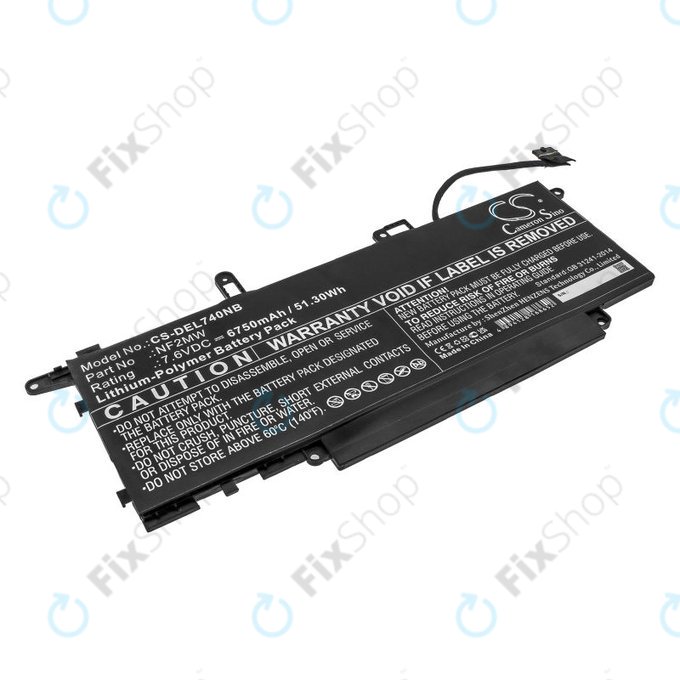 Μπαταρία για Dell Latitude 7310 2-in-1, 7400 2-in-1, 6750mAh, Li-Pol, 7.6V, NF2MW, HQ