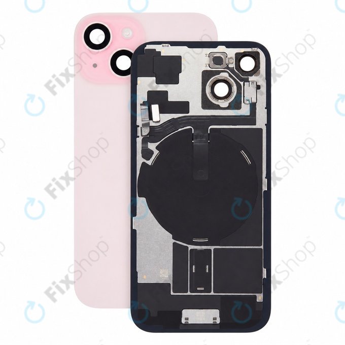 Γυαλί πίσω περιβλήματος για iPhone 15, Pink, Pulled A