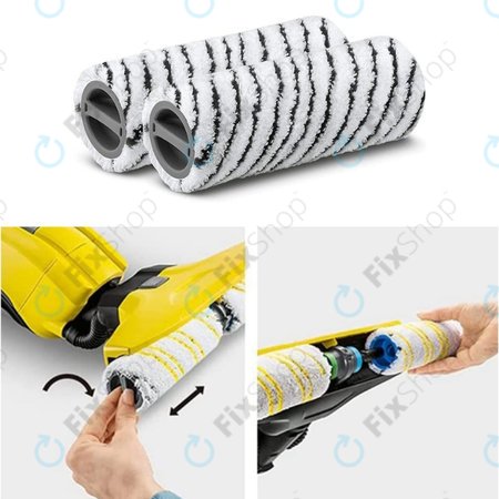 Σετ Κυλίνδρων Πέτρας για Kärcher FC 3 | FC 5 | FC 7 | Μαύρο | Black