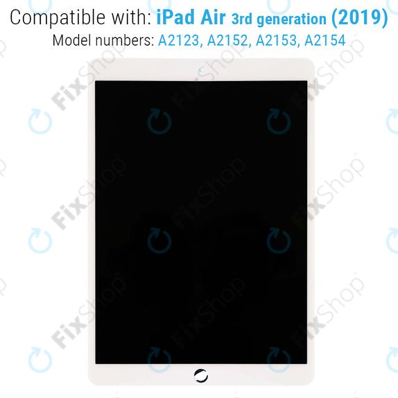 Οθόνη LCD για iPad Air (3rd Gen 2019), White, Αφής χωρίς πλαίσιο, Refurbished