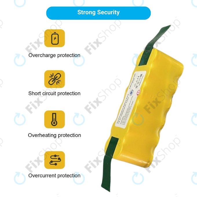 Μπαταρία για iRobot Roomba 500, 600, 700, 800, 900-series, R3, Scooba 450, Vileda 137173, 11702, GD-Roomba-500, VAC-500NMH-33, 14.4V, 3300mAh