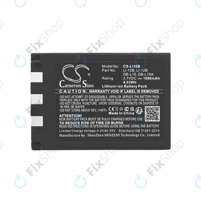 Μπαταρία για Olympus C-765 Zoom, Camedia X-3, 1090mAh, Li-Ion, 3.7V, Li-10B, HQ