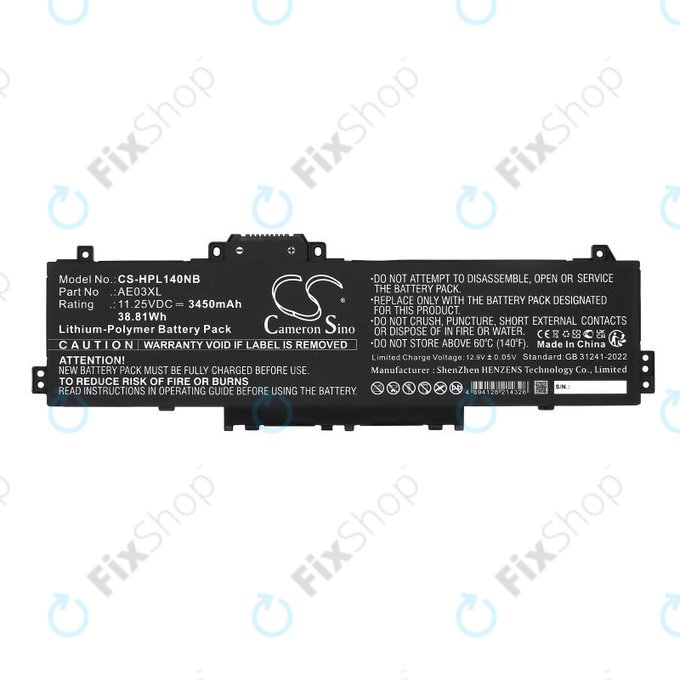Μπαταρία για HP 14, 15, 3450mAh, Li-Pol, 11.25V, AE03XL, HQ