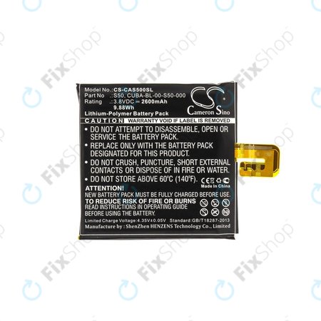 Μπαταρία για Caterpillar CAT S50, CUBA-BL-00-S50-000, 2600mAh, HQ