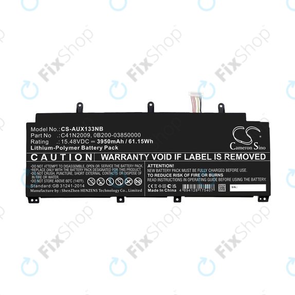 Μπαταρία για Asus ROG Flow X13 GV301QE-K6008, 3950mAh, Li-Pol, 15.48V, C41N2009, HQ