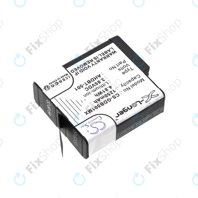 Μπαταρία για Gopro Hero 8, Hero 6, 1250mAh, Li-Ion, 3.85V, AHDBT-501, HQ