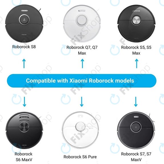 Σταθμοί Φόρτισης για Xiaomi Roborock S5 Max | S6 Pure | S6 MaxV | S7 | S7 MaxV | Q7 | Q7 Max | Λευκό | White
