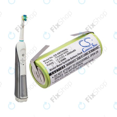 Μπαταρία για Oral-B Triumph 4000, 2000mAh, Ni-MH, 1.2V, 3761, HQ