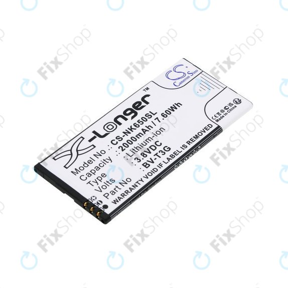 Μπαταρία για Nokia Lumia 650, 2000mAh, Li-Ion, 3.8V, BV-T3G, HQ
