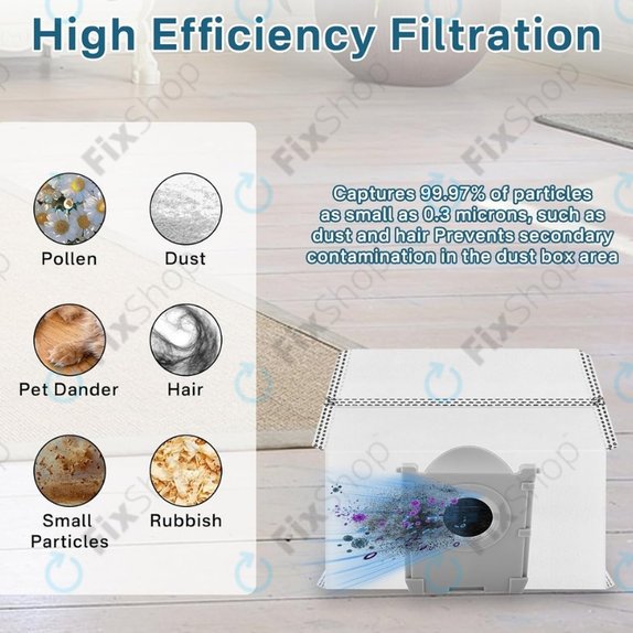 Σακούλα σκόνης, 4 τεμ. για Ecovacs Deebot T30c, T50-series, T80-series, X8-series, X9 Pro-series