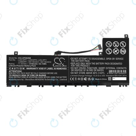 Μπαταρία για Lenovo IdeaPad 5 Pro 14ITL6, 4750mAh, Li-Pol, 11.52V, L20C3PF1, HQ