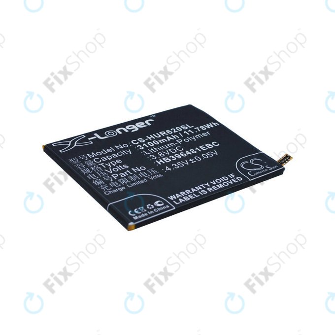 Μπαταρία για Huawei Ascend Y6 2, Honor 5a, Huawei G7 Plus, 3100mAh, Li-Pol, 3.8V, HB396481EBC, HQ