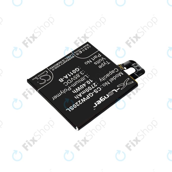 Μπαταρία για Google Pixel 2 G011A, 2700mAh, Li-Pol, 3.85 V, G011A-B, HQ