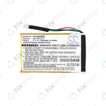 Battery για Garmin Nuvi 200 | 200W | 205 | 205T | 205W | 205WT | 250 | 252W | 255 | 255T | 255W | 255WT | 260 | 260W | 260WT | 270 | 010-00621-10 | 361-00019-11 | 1250mAh | HQ