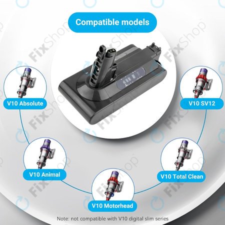 Μπαταρία για Dyson V10, 969352-02, SV12, 206340, 25.2V, 2500mAh, HQ