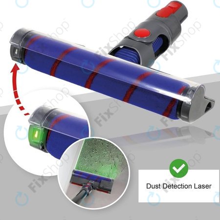 Κεφαλή Δαπέδου με Πράσινο Φως LED για Dyson V-series | Outsize | Πράσινο | Green Light