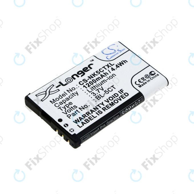 Μπαταρία για Nokia 5220, 5630, 6303, 6700, C5, 1200mAh, Li-Ion, 3.7V, BL-5CT, HQ