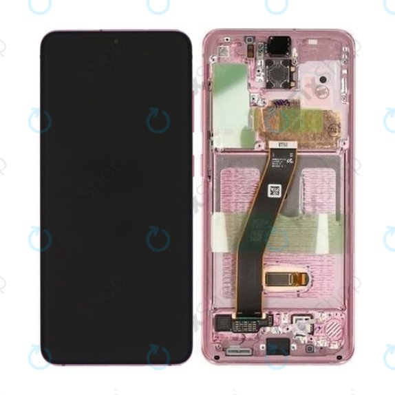 Συγκρότημα οθόνης για Samsung S20, G980F, GH82-22123C, GH82-22131C, GH82-31432C, GH82-31433C, Cloud Pink, Service Pack