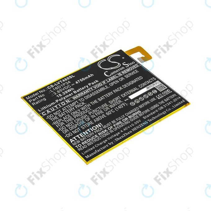 Μπαταρία για Lenovo Tab4 8, 4750mAh, Li-Pol, 3.85V, L16D1P34, HQ