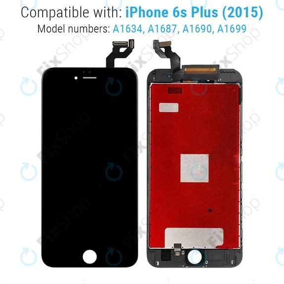 Οθόνη για iPhone 6S Plus, Black, Αφής με πλαίσιο